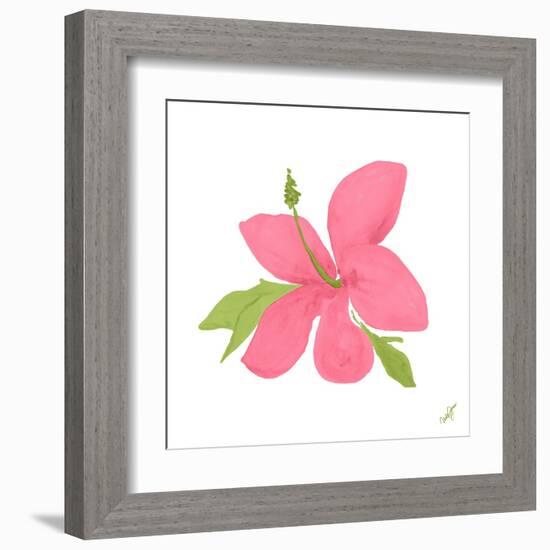 Pink Hibiscus-Nola James-Framed Art Print