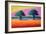 Pink Hill Yellow Sky, 2021 (acrylic on board)-Paul Powis-Framed Giclee Print