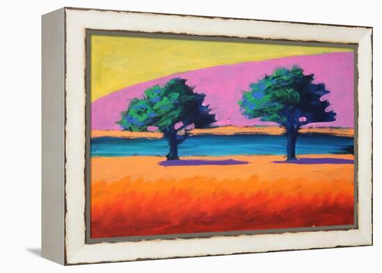 Pink Hill Yellow Sky, 2021 (acrylic on board)-Paul Powis-Framed Premier Image Canvas