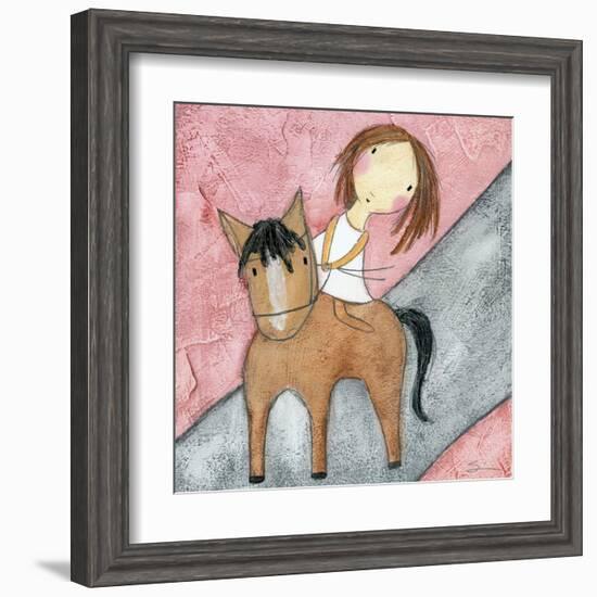 Pink Horse-Carla Sonheim-Framed Art Print