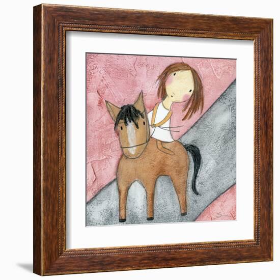 Pink Horse-Carla Sonheim-Framed Art Print