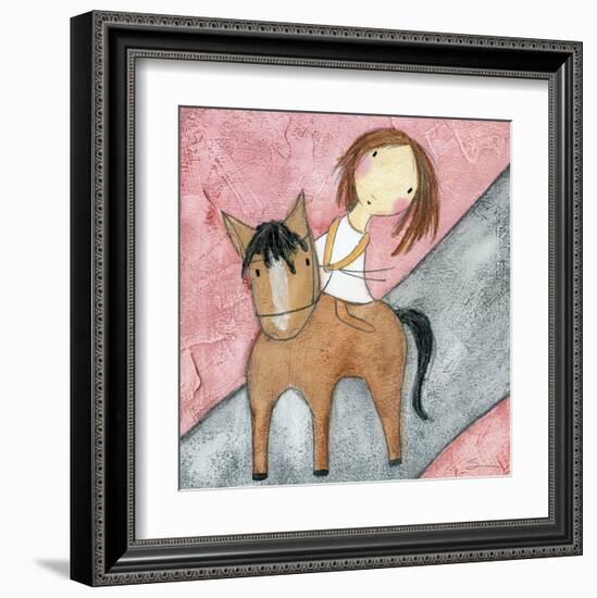 Pink Horse-Carla Sonheim-Framed Art Print