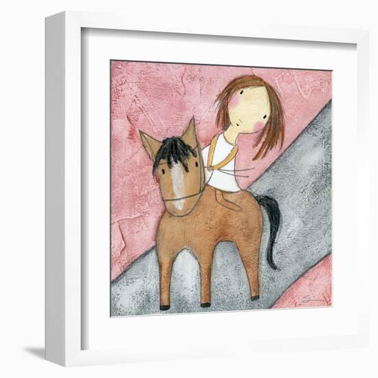 Pink Horse-Carla Sonheim-Framed Art Print