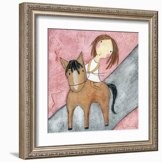 Pink Horse-Carla Sonheim-Framed Art Print