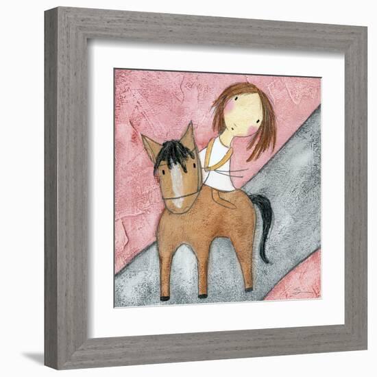 Pink Horse-Carla Sonheim-Framed Art Print