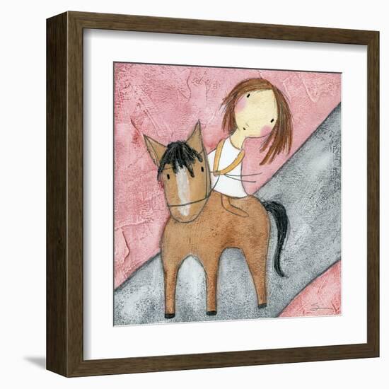 Pink Horse-Carla Sonheim-Framed Art Print