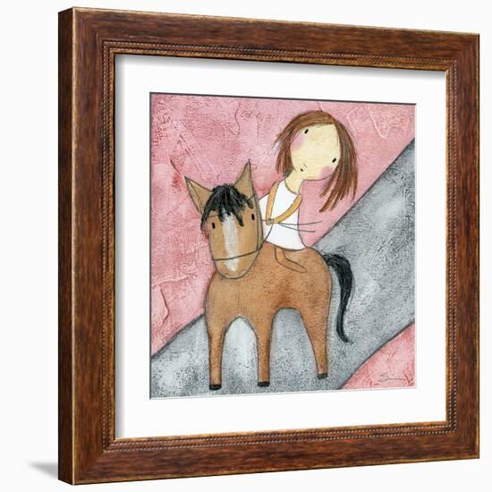 Pink Horse-Carla Sonheim-Framed Art Print