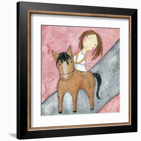 Pink Horse-Carla Sonheim-Framed Art Print