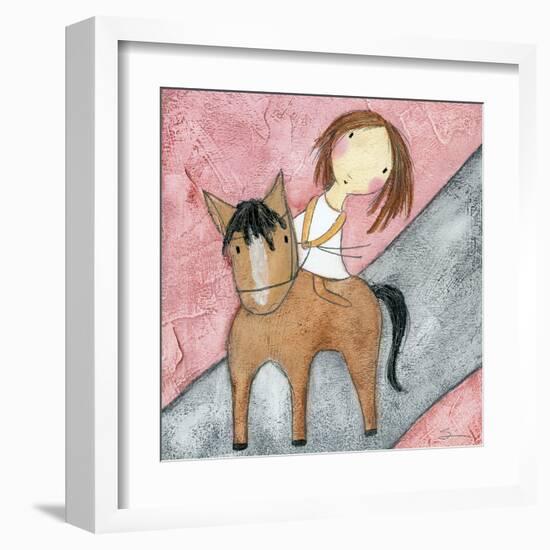 Pink Horse-Carla Sonheim-Framed Art Print