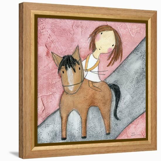 Pink Horse-Carla Sonheim-Framed Stretched Canvas