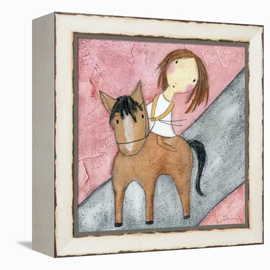 Pink Horse-Carla Sonheim-Framed Stretched Canvas