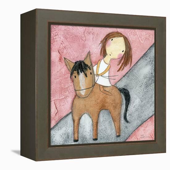 Pink Horse-Carla Sonheim-Framed Stretched Canvas