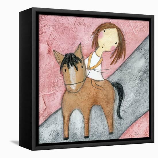 Pink Horse-Carla Sonheim-Framed Stretched Canvas