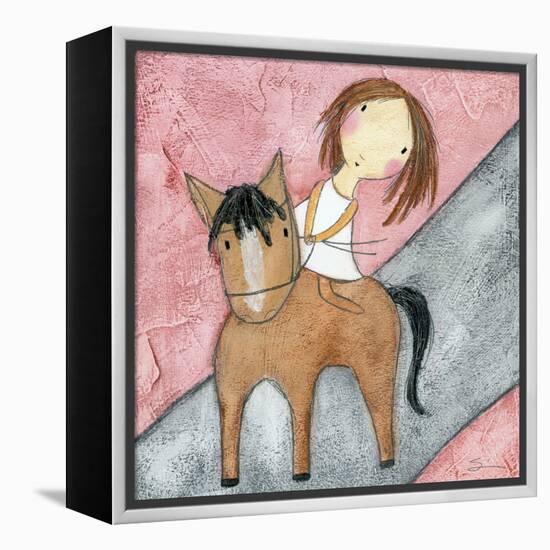 Pink Horse-Carla Sonheim-Framed Stretched Canvas