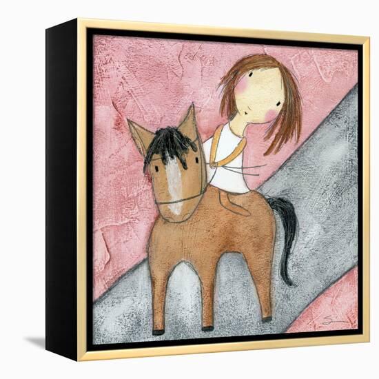 Pink Horse-Carla Sonheim-Framed Stretched Canvas