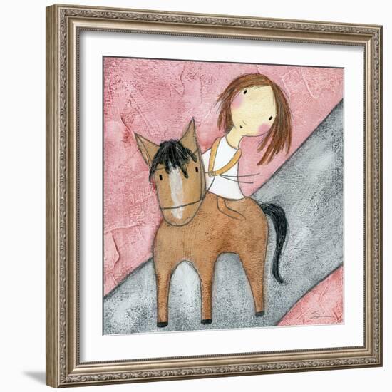 Pink Horse-Carla Sonheim-Framed Art Print