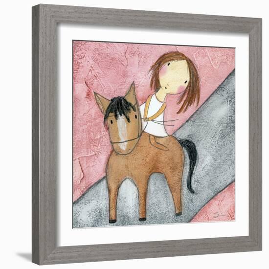 Pink Horse-Carla Sonheim-Framed Art Print