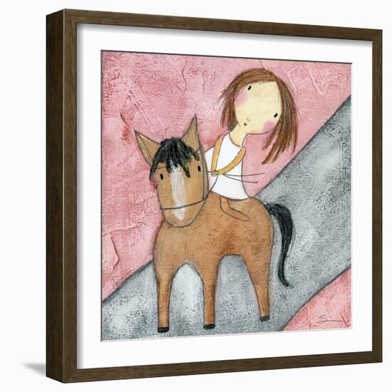 Pink Horse-Carla Sonheim-Framed Art Print