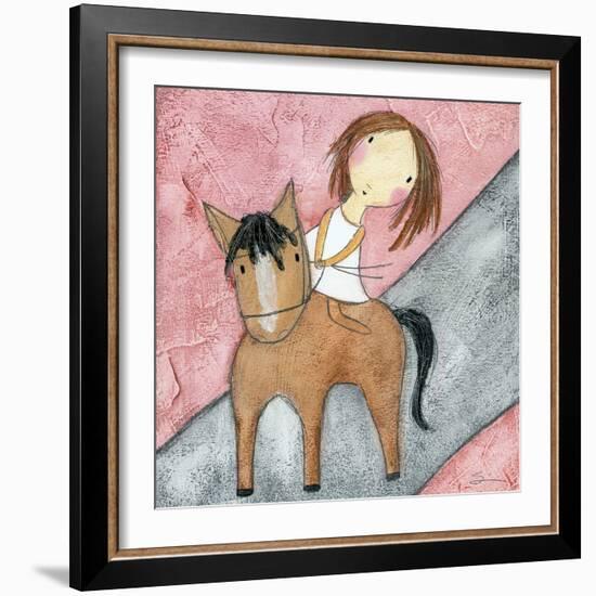 Pink Horse-Carla Sonheim-Framed Art Print