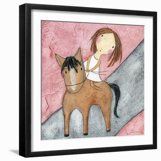 Pink Horse-Carla Sonheim-Framed Art Print