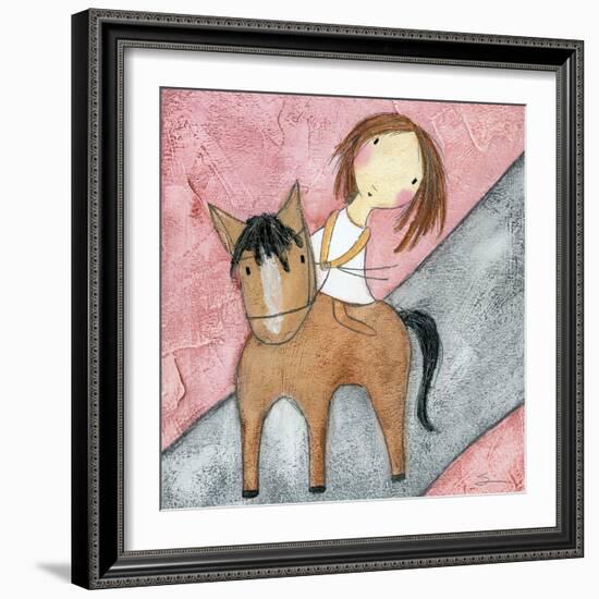 Pink Horse-Carla Sonheim-Framed Art Print