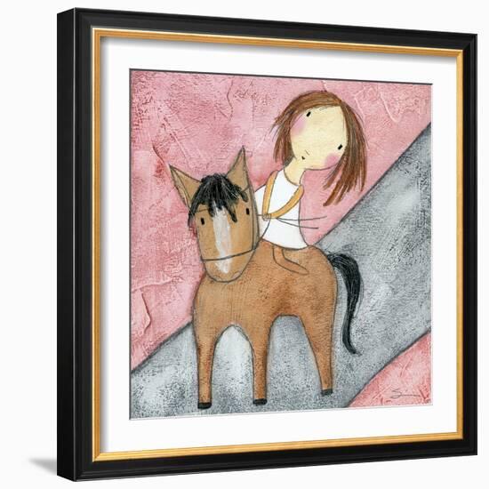 Pink Horse-Carla Sonheim-Framed Art Print