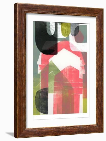 pink houses-Stacy Milrany-Framed Art Print