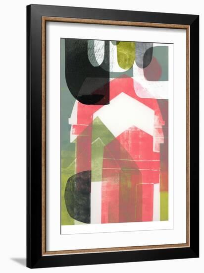 pink houses-Stacy Milrany-Framed Art Print