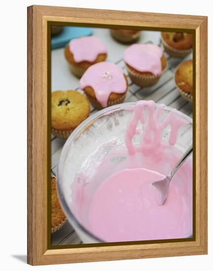 Pink Icing for Fairy Cakes-Winfried Heinze-Framed Premier Image Canvas