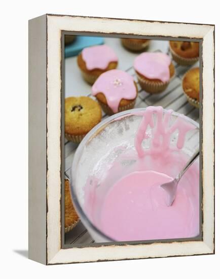 Pink Icing for Fairy Cakes-Winfried Heinze-Framed Premier Image Canvas