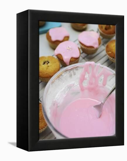 Pink Icing for Fairy Cakes-Winfried Heinze-Framed Premier Image Canvas