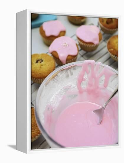 Pink Icing for Fairy Cakes-Winfried Heinze-Framed Premier Image Canvas