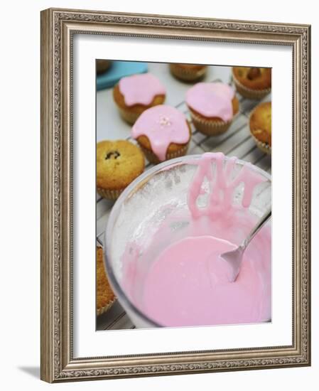 Pink Icing for Fairy Cakes-Winfried Heinze-Framed Photographic Print