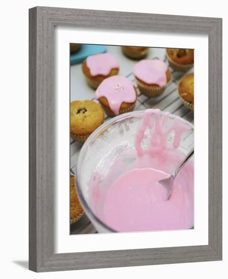 Pink Icing for Fairy Cakes-Winfried Heinze-Framed Photographic Print