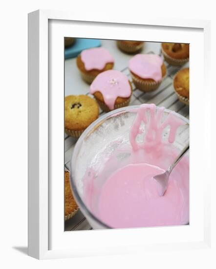 Pink Icing for Fairy Cakes-Winfried Heinze-Framed Photographic Print