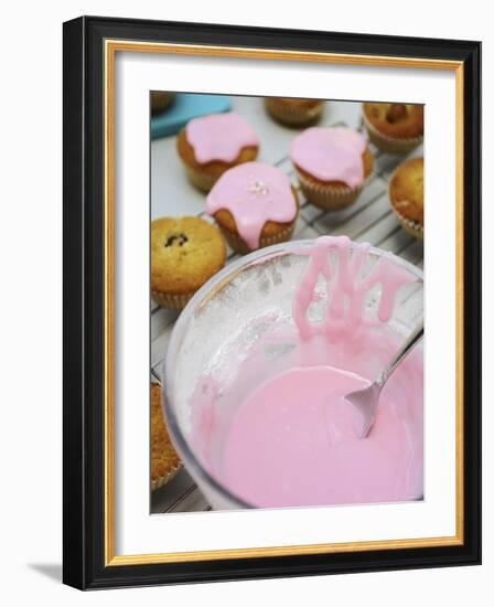 Pink Icing for Fairy Cakes-Winfried Heinze-Framed Photographic Print