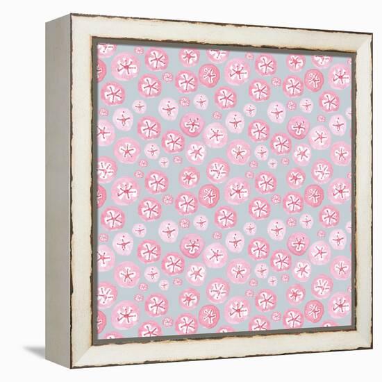 Pink Japanese Flowers on Grey-Effie Zafiropoulou-Framed Premier Image Canvas