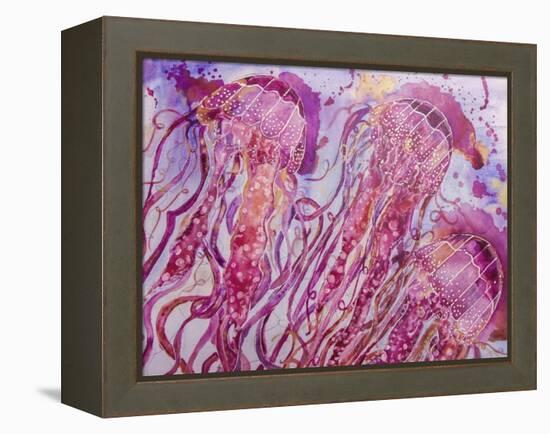 Pink Jellyfish-Lauren Moss-Framed Premier Image Canvas
