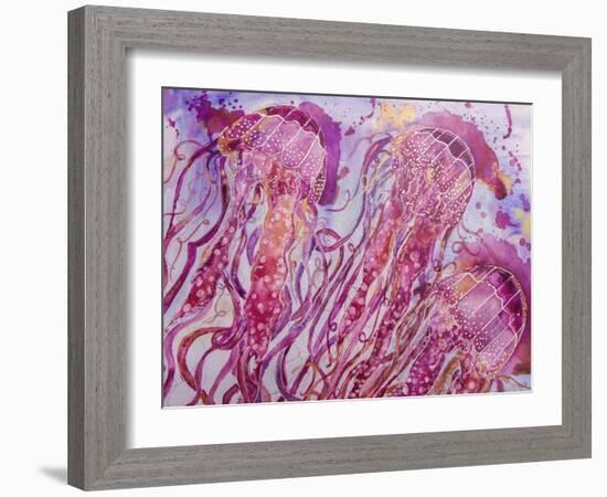 Pink Jellyfish-Lauren Moss-Framed Giclee Print