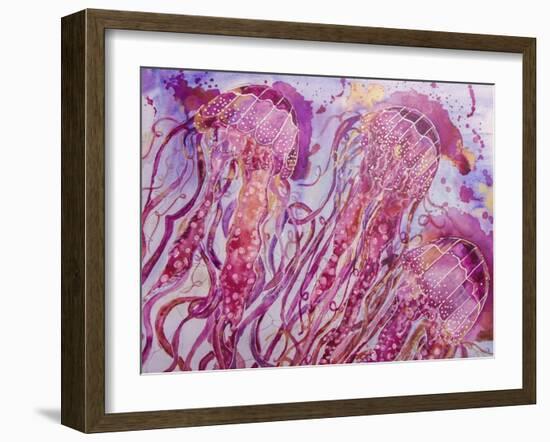 Pink Jellyfish-Lauren Moss-Framed Giclee Print