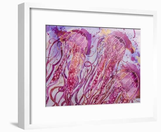 Pink Jellyfish-Lauren Moss-Framed Giclee Print