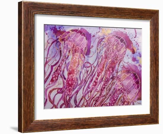 Pink Jellyfish-Lauren Moss-Framed Giclee Print