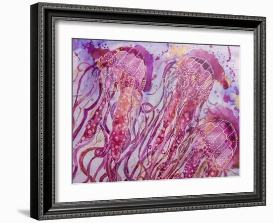 Pink Jellyfish-Lauren Moss-Framed Giclee Print