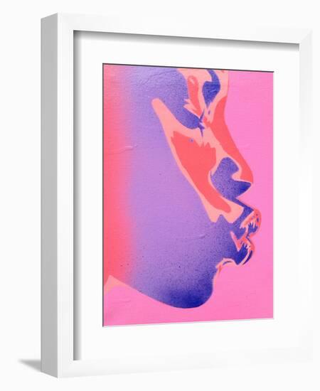 Pink Kiss-Abstract Graffiti-Framed Giclee Print