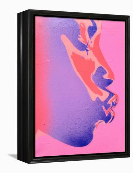 Pink Kiss-Abstract Graffiti-Framed Premier Image Canvas