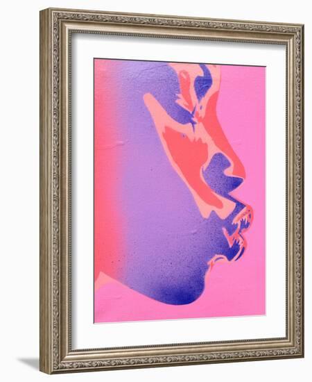 Pink Kiss-Abstract Graffiti-Framed Giclee Print