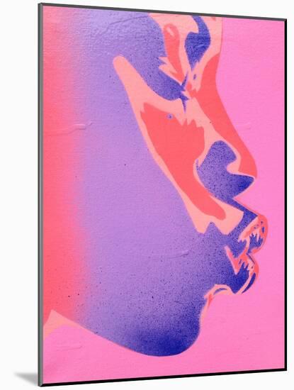 Pink Kiss-Abstract Graffiti-Mounted Giclee Print