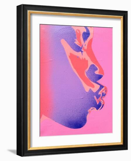 Pink Kiss-Abstract Graffiti-Framed Giclee Print