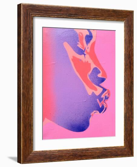 Pink Kiss-Abstract Graffiti-Framed Premium Giclee Print