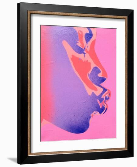 Pink Kiss-Abstract Graffiti-Framed Premium Giclee Print